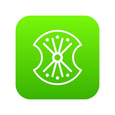 Ahşap kalkan simgesi dijital yeşil