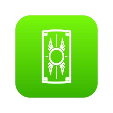 Süsleme simgesi dijital yeşil ile kalkan