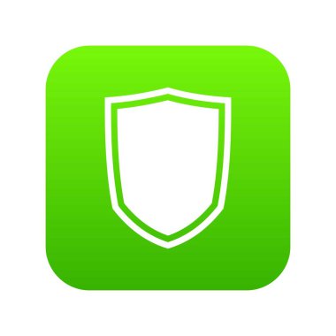 Askeri kalkan simgesi dijital yeşil