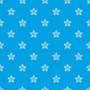 Süs yıldız desen vektör kesintisiz mavi
