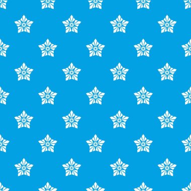 Geometrik yıldız desen vektör kesintisiz mavi