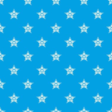 Beş sivri uçlu yıldız desen vektör kesintisiz mavi