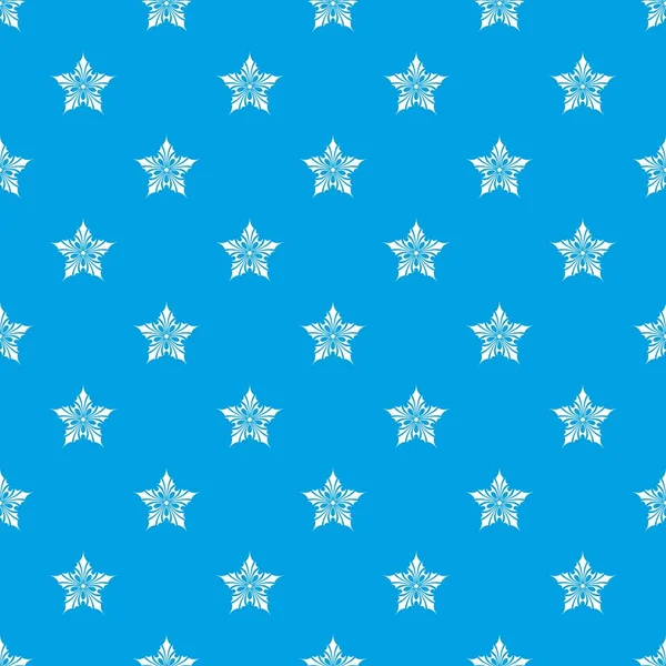 Estrela ornamental padrão vetor sem costura azul — Vetor de Stock
