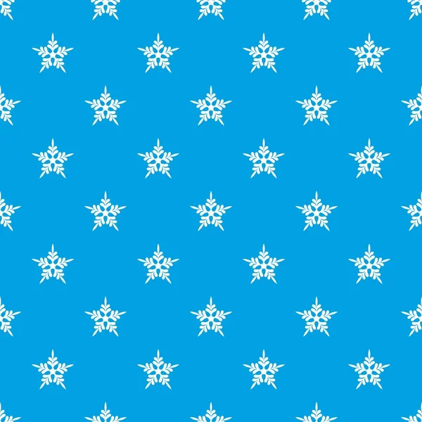 Fünf spitzen Stern Muster Vektor nahtlos blau — Stockvektor