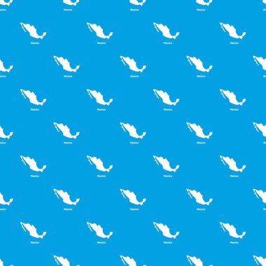 Meksika harita desen vektör kesintisiz mavi