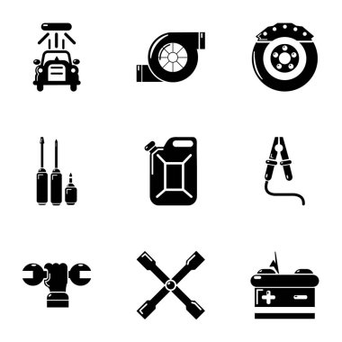 Workroom Icons set, basit tarzı