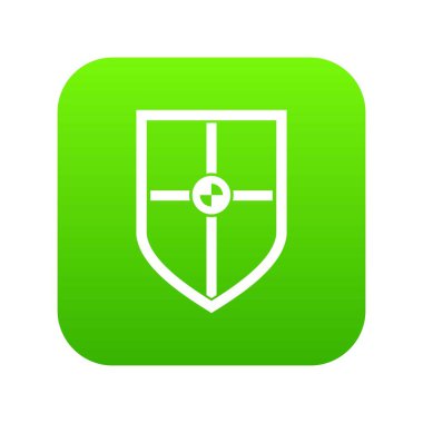 Kalkan dövüş simgesi dijital yeşil için