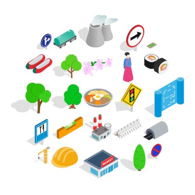 Wayside Icons set, izometrik stili