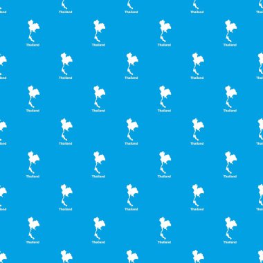 Tayland harita desen vektör kesintisiz mavi