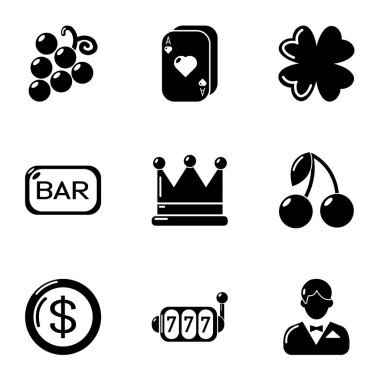 Kumar kurum Icons set, basit tarzı