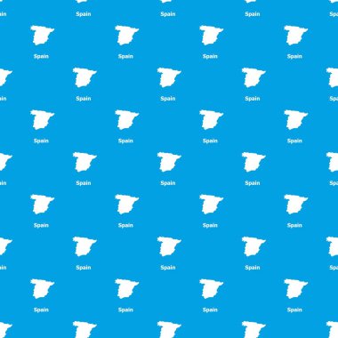 İspanya harita desen vektör kesintisiz mavi