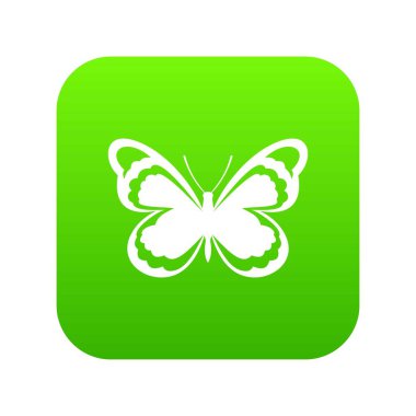 Küçük kelebek simgesi dijital yeşil