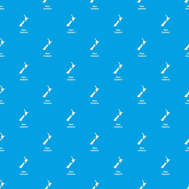 Yeni Zelanda harita desen vektör kesintisiz mavi