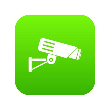 Güvenlik kamera simgesi dijital yeşil