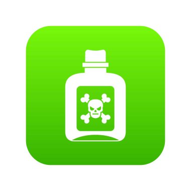 Zehir simgesi dijital yeşil