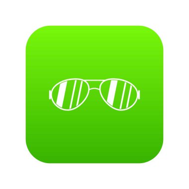 Gözlük simgesi dijital yeşil