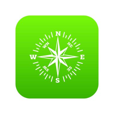 Rüzgar yeşil simge vektör gül