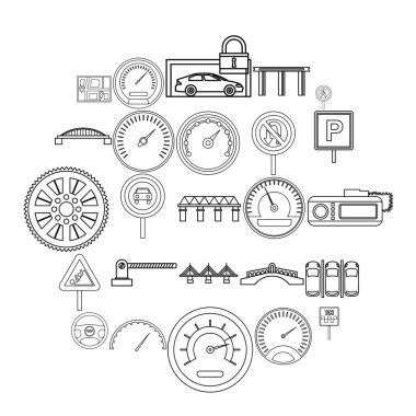 Asfalt Icons set, anahat stili