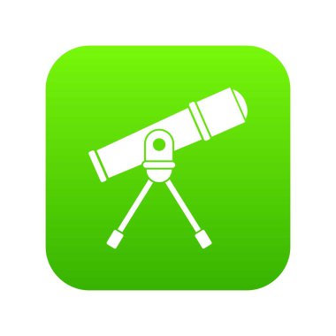 Uzay Teleskobu simgesi dijital yeşil