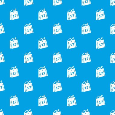 Hafta takvim desen vektör kesintisiz mavi