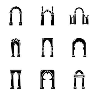 Dairesel yay Icons set, basit tarzı