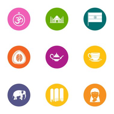 Herald Icons set, düz stil