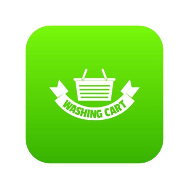 Cart yeşil simge vektör yıkama