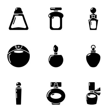 Güzellik tedavi Icons set, basit tarzı