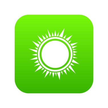 Güneş simgesi dijital yeşil