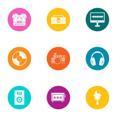 Simgeler kulak misafiri ayarla, düz stil