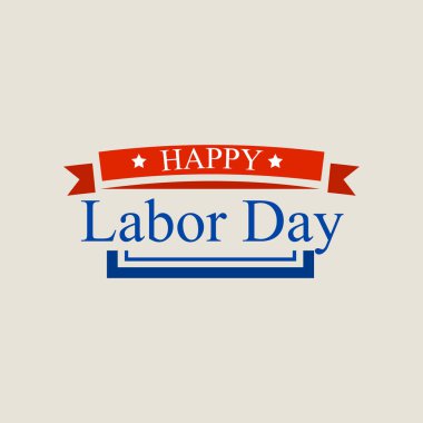 Amerikan İşçi Bayramı logosu, düz stil