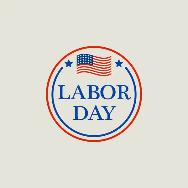 May labor day logo, flat style — Stock Vector