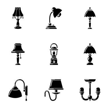 İşaret fişeği Icons set, basit tarzı