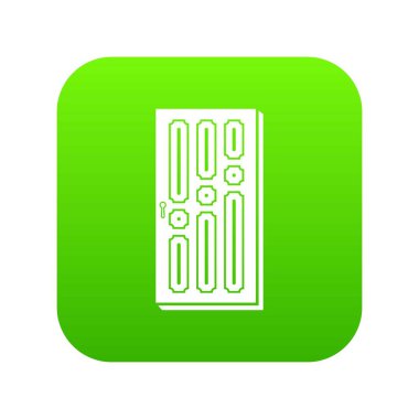 Ev kapı yeşil simge vektör