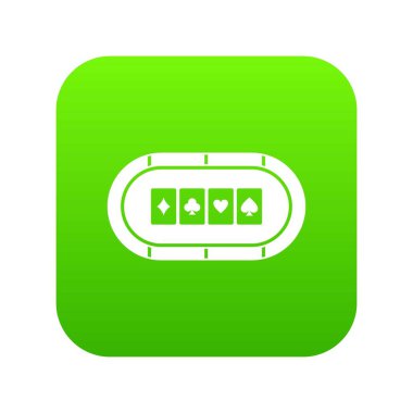 Poker tablo simgesini dijital yeşil