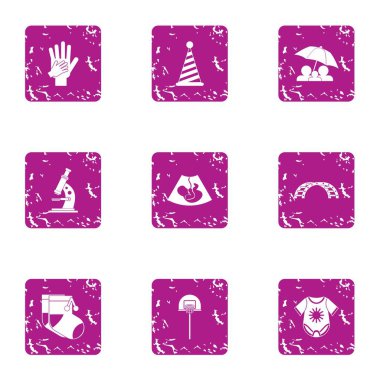 Yeni doğan parti simgeler kümesi, grunge tarzı