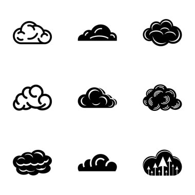 Gökyüzü Icons set, basit tarzı