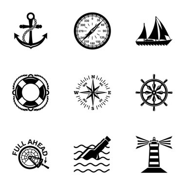 Suyolu Icons set, basit tarzı