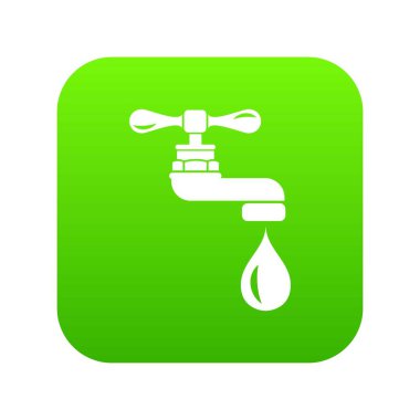 Su dokunun yeşil simge vektör