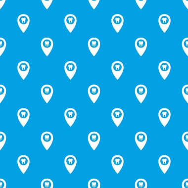 Küçük diş desen vektör kesintisiz mavi