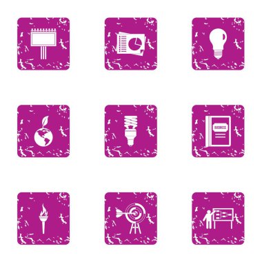 Enerji geliştirme simgeler kümesi, grunge tarzı