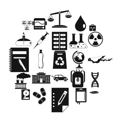 Deney Icons set, basit tarzı