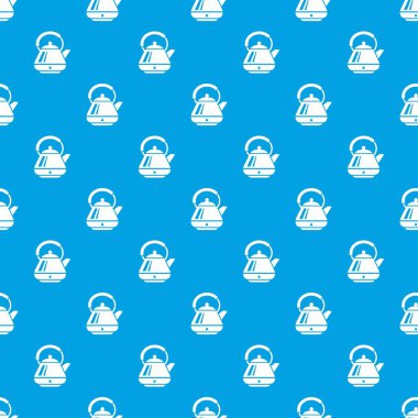 Büyük su ısıtıcısı desen vektör kesintisiz mavi