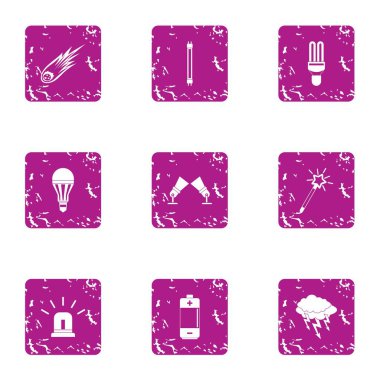 Acil ışık simgeler kümesi, grunge tarzı