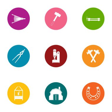 Çekirge Icons set, düz stil