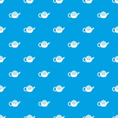 Çin çaydanlık desen vektör kesintisiz mavi