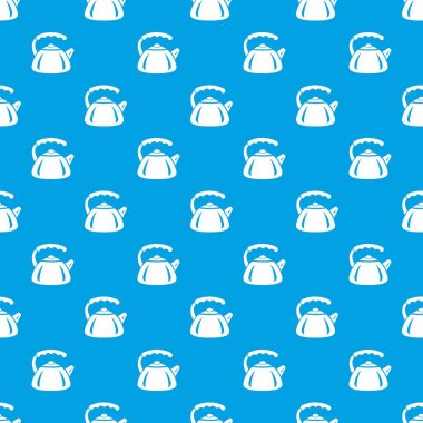 Metal çaydanlık desen vektör kesintisiz mavi