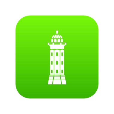 Yağmur damlası yeşil simge vektör