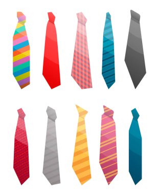 Kravat takım elbise simge seti, izometrik stili