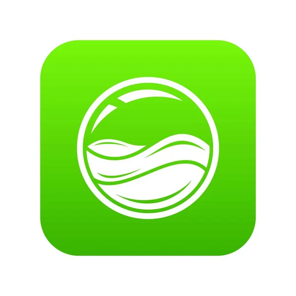 Aqua venster pictogram groen vector — Stockvector